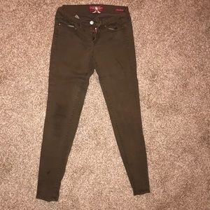 Lucky Brand olive skinny jeans